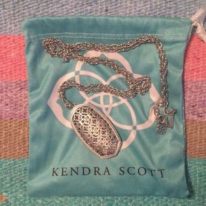 Rae Long Filigree Pendant Necklace